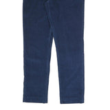 J.CREW Mens Cotton Blend Navy Slim Straight Trousers W35 L32 Casual Classic