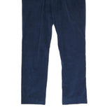 J.CREW Mens Cotton Blend Navy Slim Straight Trousers W35 L32 Casual Classic
