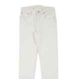 LEVI'S Mens Slim White Jeans Denim W27 L30 Cotton Blend Zip Fastening