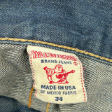 True Religion Boot Cut Jeans - 36W 31L Blue Cotton