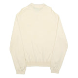 POLO RALPH LAUREN Mens Cream Plain Jumper Collared Polo Cotton 2XL Classic Fit