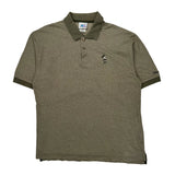Mickey Mouse Disney Cartoon Polo Shirt - Large Green Cotton