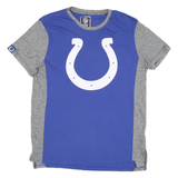 NFL Mens Blue & Grey Colts Graphic T-Shirt M Short Sleeve Crew Neck Official