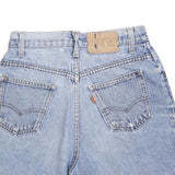 LEVI'S Womens Denim Blue Casual Shorts XS W26 American Flag Patch