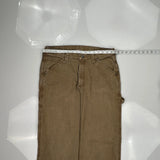 Wrangler Carpenter Pants - 34W 32L Brown Cotton