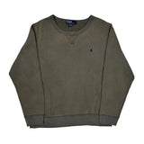 Polo By Ralph Lauren Sweatshirt - Large Gray Cotton Blend