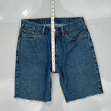 Levis Denim Shorts - 30W 11L Blue Cotton