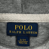 Age 3 Polo By Ralph Lauren Striped Hoodie - 2XS Gray Cotton
