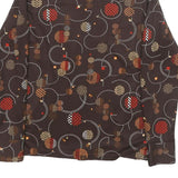 TRIUMPH Mens Brown Geometric Print Shirt M Retro Pattern Button Closure