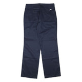 CALVIN KLEIN Mens Cotton Blend Navy Regular Straight Trousers W34 L32 Classic