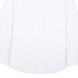 BOSS Mens White Plain Cotton Blend Shirt M Classic Formal Long Sleeve Button