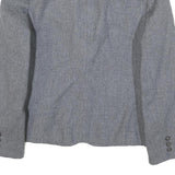 PENDLETON Womens Grey Wool Tailored Jacket S Woven Button Single Breasted