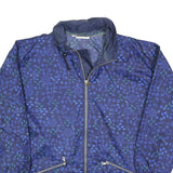 JANTEX Womens Blue & Green Patterned Nylon Jacket L Zip Casual Lightweight