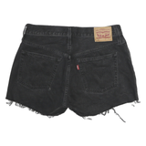 LEVI'S Womens Shorts Black Denim Cut-Off M W28 Distressed Edge Casual