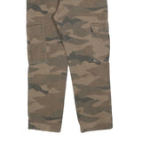 JACQUELINE DE YOUNG Womens Cotton Blend Green Camouflage Regular Cargo Trousers