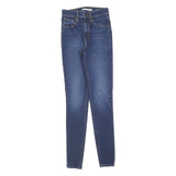 LEVI'S Womens Slim Blue Denim Jeans W24 L29 Cotton Blend Zip Classic Fit Skinny