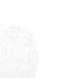 HUGO Mens White Plain Shirt M Classic Cotton Blend Smart Casual