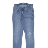 LEVI'S Womens Slim Blue Skinny Denim Light Wash Jeans W27 L32 Distressed Style
