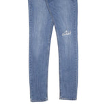 LEVI'S Womens Slim Blue Skinny Denim Light Wash Jeans W27 L32 Distressed Style