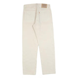 LEVI'S Mens Cotton White Regular Fit Straight Leg Trousers W32 L29 Casual