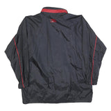 UMBRO Mens Black & Red Track Jacket S Polyester Button Closure Sportswear