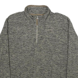 IDENTIC Mens Grey & Beige Patterned Pullover Jumper XL Polyester Casual