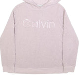 CALVIN KLEIN PERFORMANCE Womens Pink Hoodie S Sherpa Fleece Pullover Hooded
