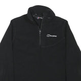 BERGHAUS Womens Black Polyester Blend Fleece Jacket UK 10 Outdoor Zip Up