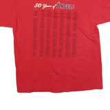 JERZEES Mens Red Angels Baseball 50th Anniversary Graphic T-Shirt XL Short