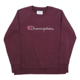CHAMPION Mens Maroon Sweatshirt Crew Neck M Cotton Blend Pullover