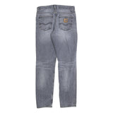 CARHARTT Mens Slim Blue Denim Jeans W30 L32 Stylish Cotton Blend Zip Closure