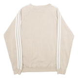 ADIDAS Mens Beige Sweatshirt Crew Neck M Classic 3-Stripes Trefoil Logo