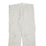 GAUDI Mens Cotton Blend Relaxed Beige Cargo Trousers W38 L32 Comfortable Zip