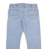 CARHARTT Mens Jeans Blue Relaxed Straight Denim Light W38 L30 Relaxed Fit Zip