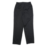 CABIN CREEK Womens Cotton Black Regular Straight Trousers W30 L30 Classic Zip
