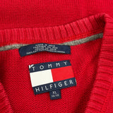 Tommy Hilfiger Striped Sweater - XL Red Cotton