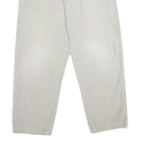 CHAPS Mens Cotton Beige Classic Straight Trousers W34 L30 Casual Zip Closure