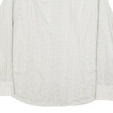 HUGO BOSS Mens White & Grey Patterned Shirt XL Lightweight Polyester Blend Smart