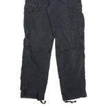 CARHARTT Mens Cotton Blend Relaxed Cargo Trousers Black W30 L30 Workwear Utility