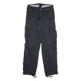 CARHARTT Mens Cotton Blend Relaxed Cargo Trousers Black W30 L30 Workwear Utility