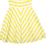 BODEN Womens Yellow & White Cotton Blend Day Dress Sleeveless Knee Length UK 8