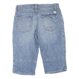 Mens Blue Denim Casual Shorts L W36 Cotton Blend Classic Fit Comfortable