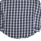POLO RALPH LAUREN Mens Blue & White Check Shirt XL Classic Cotton Long Sleeve