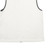 TOMMY HILFIGER Womens White Jacket L Polyester Plain Zip Up Cozy Layer