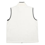 TOMMY HILFIGER Womens White Jacket L Polyester Plain Zip Up Cozy Layer