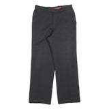 VON ARX Womens Black Regular Fit Straight Trousers W30 L30 Classic Zip Closure