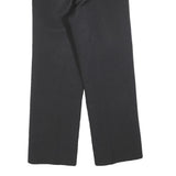 VON ARX Womens Black Regular Fit Straight Trousers W30 L30 Classic Zip Closure