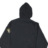 Mens Black & Brown Outdoor Jacket L Polyester Blend Woven Plain Hooded Zip