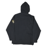 Mens Black & Brown Outdoor Jacket L Polyester Blend Woven Plain Hooded Zip