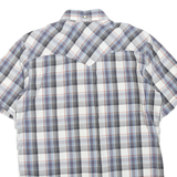 LEVI'S Mens Blue & Black Check Shirt M Casual Cotton Blend Short Sleeve